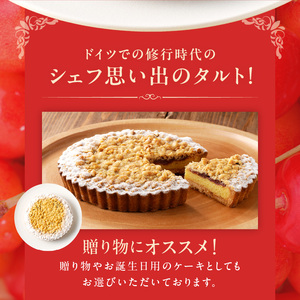 チェリーのシュトロイゼルタルト 16cm サイズ 3人分 ～ 5人分 甘酸っぱい 焼き菓子 ドイツ菓子 誕生日 奈良県 生駒市 お取り寄せ タルト ケーキ スイーツ デザート おやつ 洋菓子 熨斗対応 冷凍 送料無料