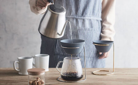【陶器市特集】【波佐見焼】陶器フィルター スタンド 2点セット コーヒードリッパー（大）【勇和】[QF01] 波佐見焼