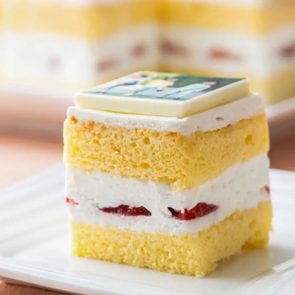 【スイーツ】お気に入りの写真をホワイトチョコにプリント！オリジナルの美味しいケーキを。 9ピース アルバムケーキ