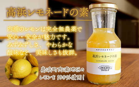 本格ドリンクが楽しめる【イチゴミルクの素】と【高浜レモネードの素】