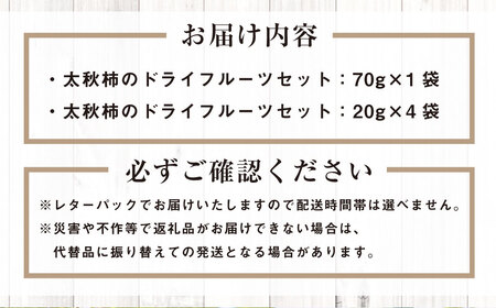 西見柿農園 太秋柿のドライフルーツセット(70g×1袋・20g×4袋)