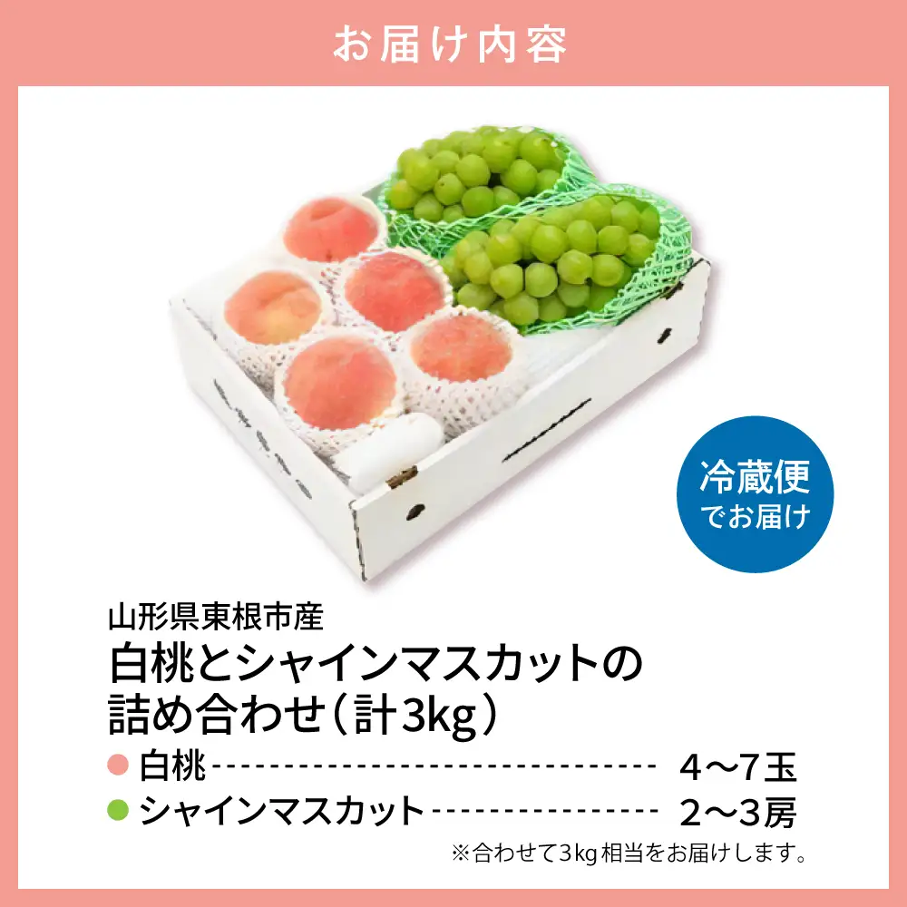 2026年産 白桃 シャインマスカット 詰め合わせ 3kg フルーツ