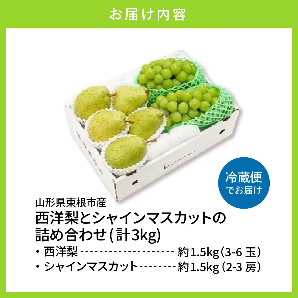 2026年産 シャインマスカット 西洋梨 詰め合わせ 3kg フルーツ