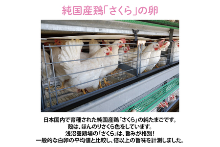 【卵】純国産鶏「さくら」純たまご 30個入り (AJ027)