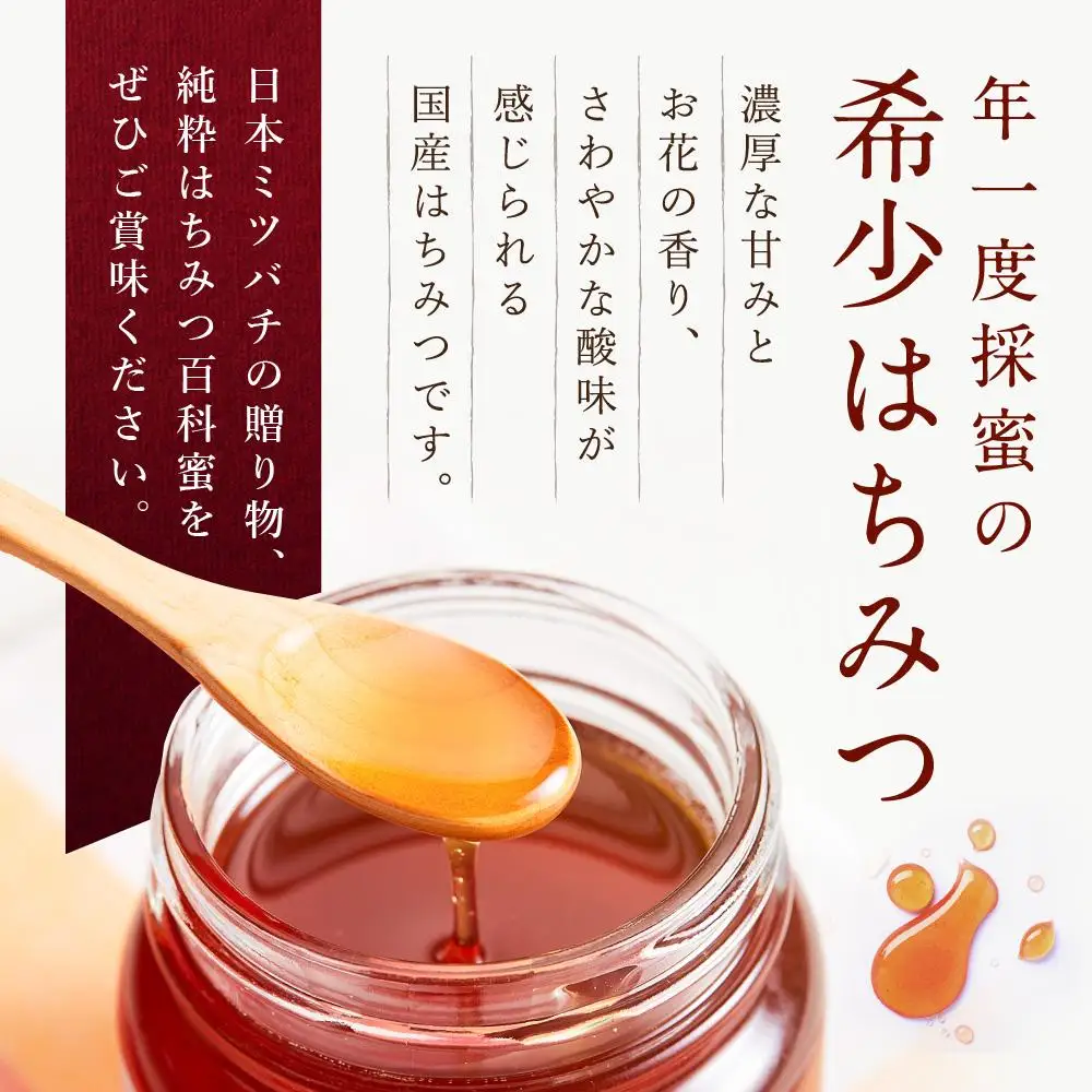 幻の日本ミツバチからの贈り物　純粋はちみつ160ｇ×２瓶　白山ひめみつ