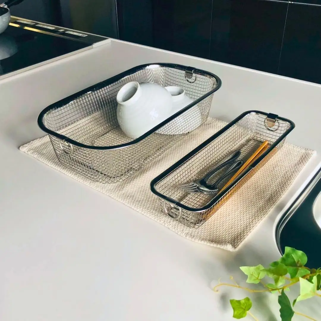 すっきり暮らす水切りかご 深型 ＋ スリム セット 燕三条製 水切り キッチン用品 キッチン整理 キッチン収納 bwsSELECTION [ビーワーススタイル]【012S081】
