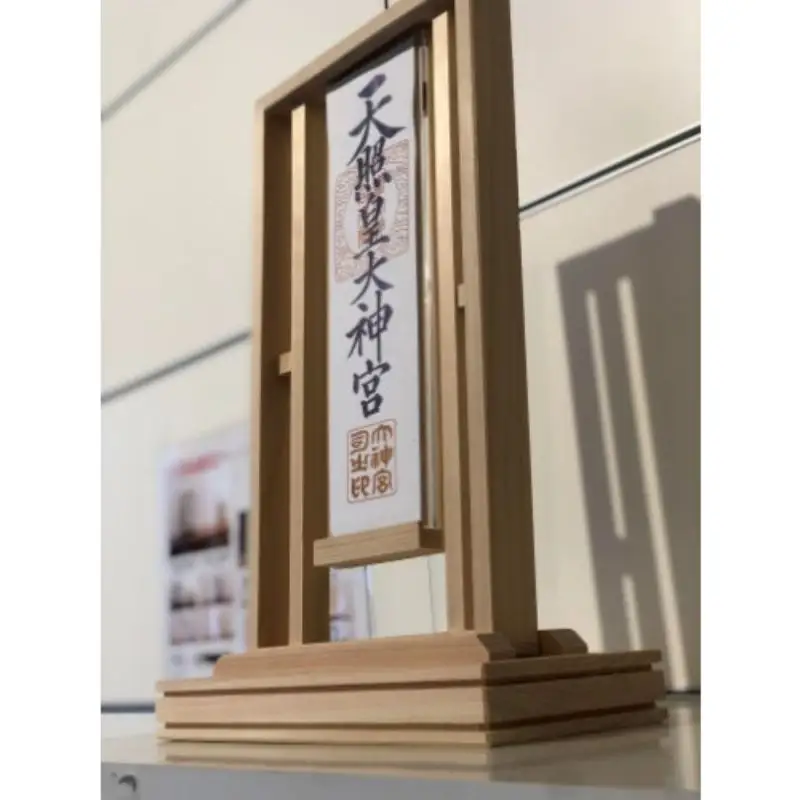 あかね材　紀州ヒノキ　神棚 / 田辺市 熊野 紀州 ヒノキ 檜 紀州材 お神札立て 神棚 自立式【emk011】
