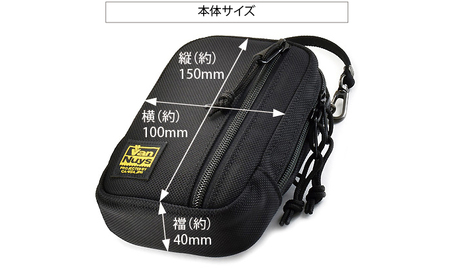 VanNuys 薄型サブポケット／Type-A ウエストバッグ 多機能ウエストバッグ 収納多数 ヒップバッグ  帆布 バンナイズ ファッション カバン 