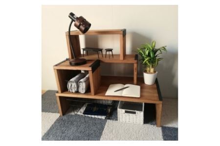 無垢材 スタッキングシェルフ セットD 5点セット [2572]