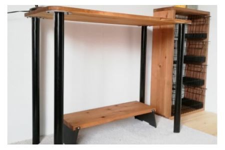 天然木使用 まる角のデスク ナチュラル(900×450) [0944]