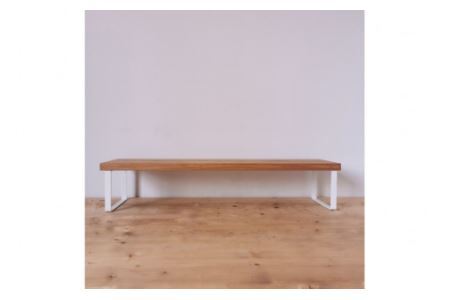 棚 無垢材とアイアンのシェルフ ナチュラルホワイト M80cm 約横80cm×高16cm×奥行19cm 完成品 [0884]