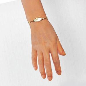 夜光貝を素材にした「シルバーバングル」貝工房かざはな【UC-2】