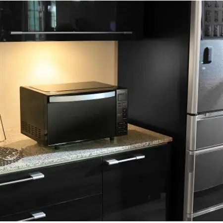 電子レンジ フラットテーブル ミラーガラス 18L IMB-FM1805-B ブラック_家電製品 キッチン家電  _【配送不可地域：離島・沖縄県】【1439612】