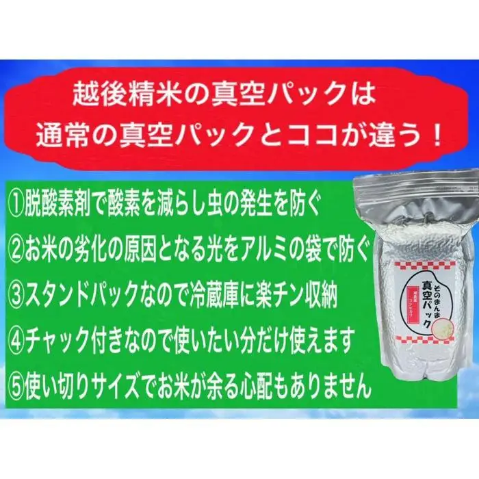 新潟県塩沢産コシヒカリ そのまんま真空パック 900ｇ×12袋