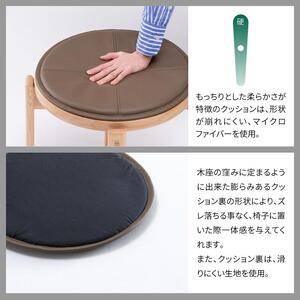 旭川家具 カンディハウス　アクセサリー コレクション 座 革クッションΦ41 MG-KGY クッション _02048