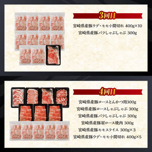 【訳あり定期便】宮崎県産豚肉お楽しみセット6ヶ月定期便 ミヤチク 6回お届け 豚肉