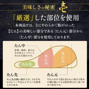 仙台名物 柔らか厚切り 牛タン 1kg (250g×4袋) ｜ 牛タン