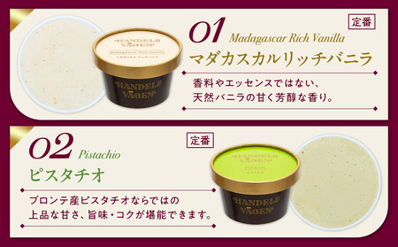 ハンデルスベーゲン 無添加 アイスクリーム 食べ比べ 定番6個セット 濃厚 北海道牛乳 高級カップ スイーツ ギフト 詰め合わせ 人気 おすすめ 送料無料 バニラ ベリー ヨーグルト ピスタチオ あまおう チョコミント｜神奈川県 横浜市 AHR0001