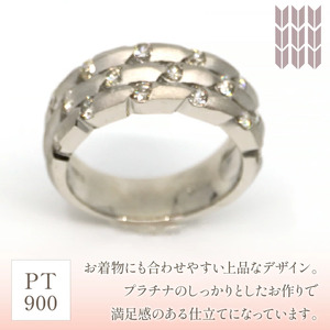 プラチナ　矢羽根　ダイヤ　0.94ｃｔ　リング　管理番号140058　×1本 218-018