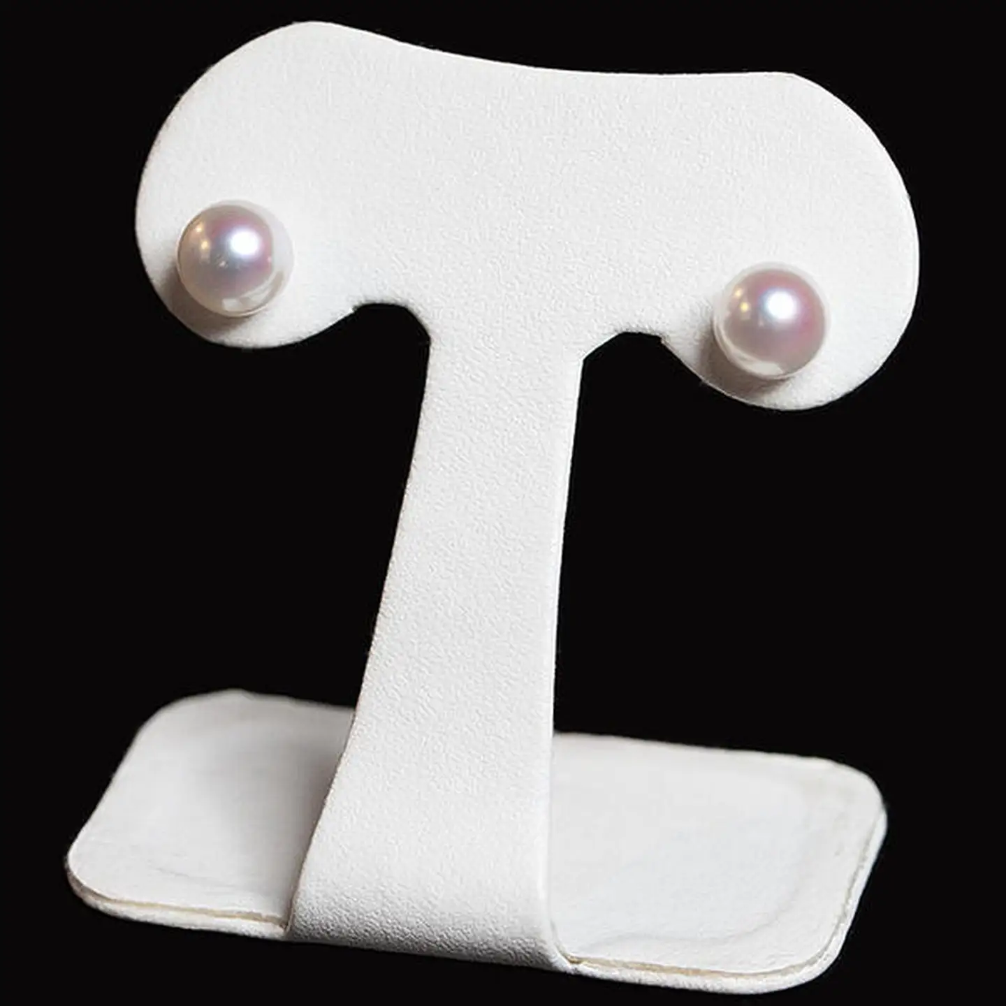 艶エレガント9mmアコヤ真珠直付けピアス：C300-031