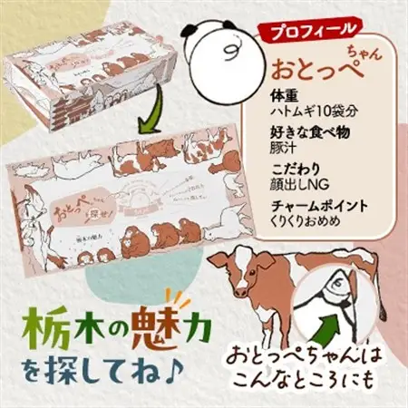 【2箱入り】使い切りパック!栃木の魅力ティッシュボックス　150w×2箱　※配送不可地域:離島・沖縄【配送不可地域：離島・沖縄県】【1454524】