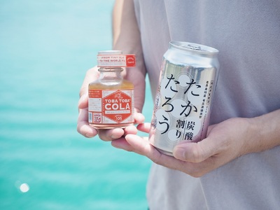 黒糖焼酎たかたろう炭酸缶(８％ 350ml)８缶＆TOBATOBA COLA(115g)３本コラボセット