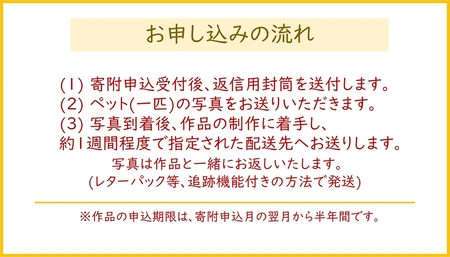 [笑顔文字作品]《オリジナル》お好きなペットの似顔絵 (一匹) [0700]