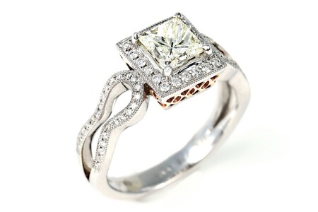 【ふるなび限定】【一点もの】ダイヤモンド（1.009ct）K18PG/WGリング　R66　K05097-H　FN-Limited-SP