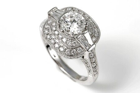 【ふるなび限定】【一点もの】ダイヤモンド（1.100ct）K18WGリング　R69　K05100-H　FN-Limited-SP