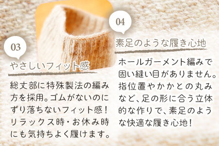 ひつじ飼いが作る ごほんゆびウールソックス Lサイズ(ベージュ)【ウール ソックス 5本指 靴下 Lサイズ ベージュ レディース メンズ 男女兼用 島根県 大田市】