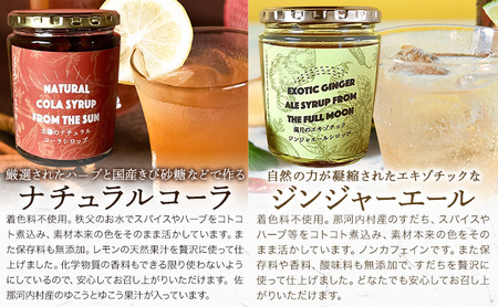 太陽のナチュラルコーラ＆満月のエキゾチックジンジャエール 濃縮タイプ 1瓶約７～8杯分 TABEL株式会社《30日以内に出荷予定(土日祝除く)》 │ クラフトコーラ クラフトジンジャーエール 炭酸割り コーラシロップ お取り寄せ 徳島県 佐那河内村