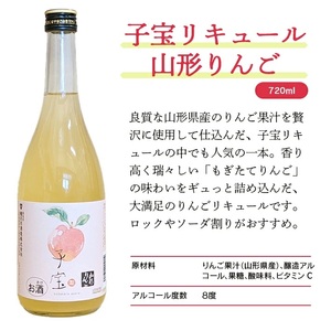 SA1944　酒田の酒屋厳選　子宝リキュール 山形りんご　720ml×2本