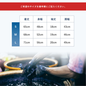 Tシャツ 藍染 泥染 S-Lサイズ オーガニックコットン 藍 藍染め 泥染め 宍喰祇園染 天然染料