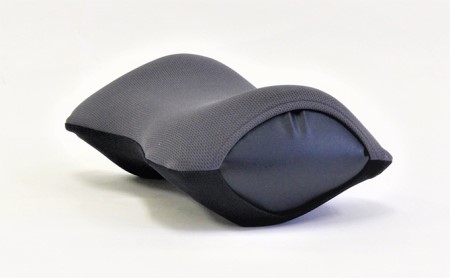 旅行用負担軽減枕 首をやさしく包み込む 浜松産ネックピロー「ネックラック」 寝具  オレンジ×ネイビー