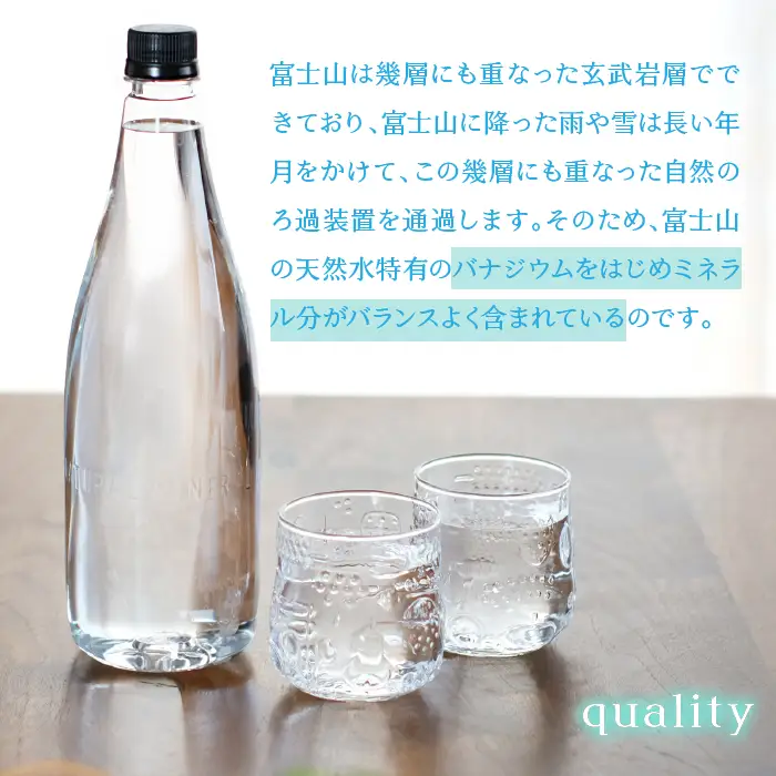 【12カ月定期便】富士山の天然水　1L×12本 YAC007