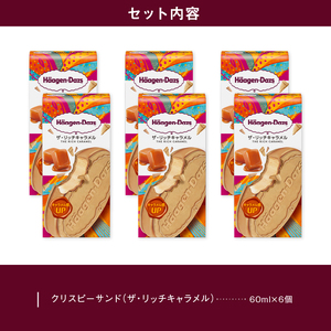 ハーゲンダッツ クリスピーサンド6個(ザ・リッチキャラメル) アイスクリーム アイス_H0016-101