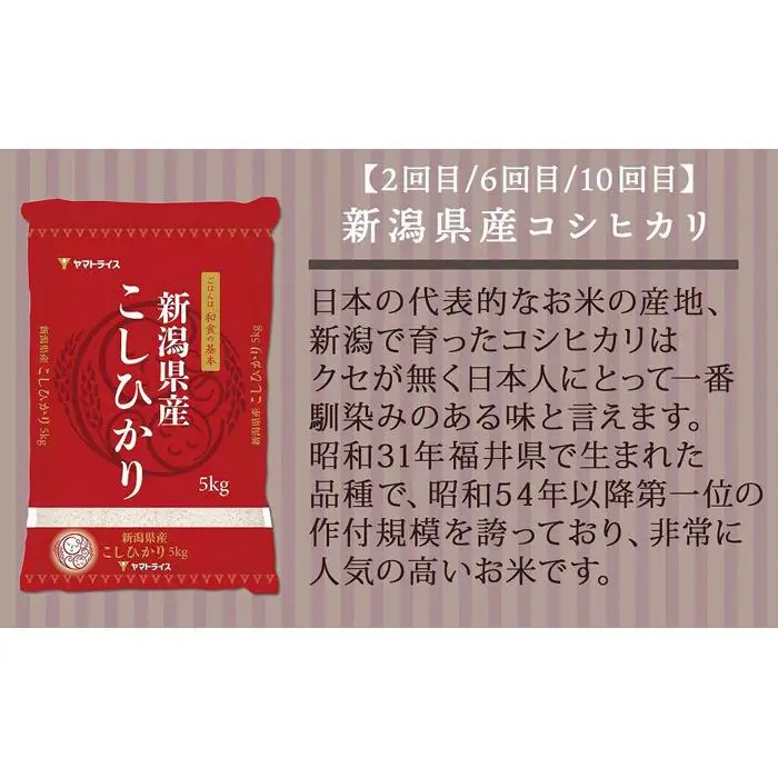 【定期便全12回】新潟県産米厳選食べ比べ 5kg（受注の翌月から毎月配送）