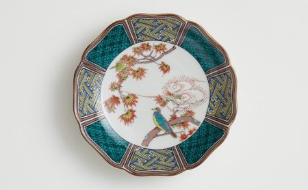 九谷焼　4.2号皿揃　花鳥絵変り（5枚セット） a01 民芸品 工芸品 お皿 豆皿 
