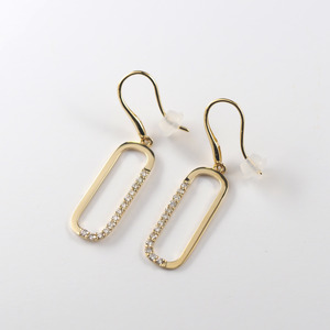 K18 oval/オーバル ピアス 015013