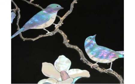［高岡漆器］ 文庫 錆絵花鳥 雑貨 日用品 文房具 工芸品  FAD-1235