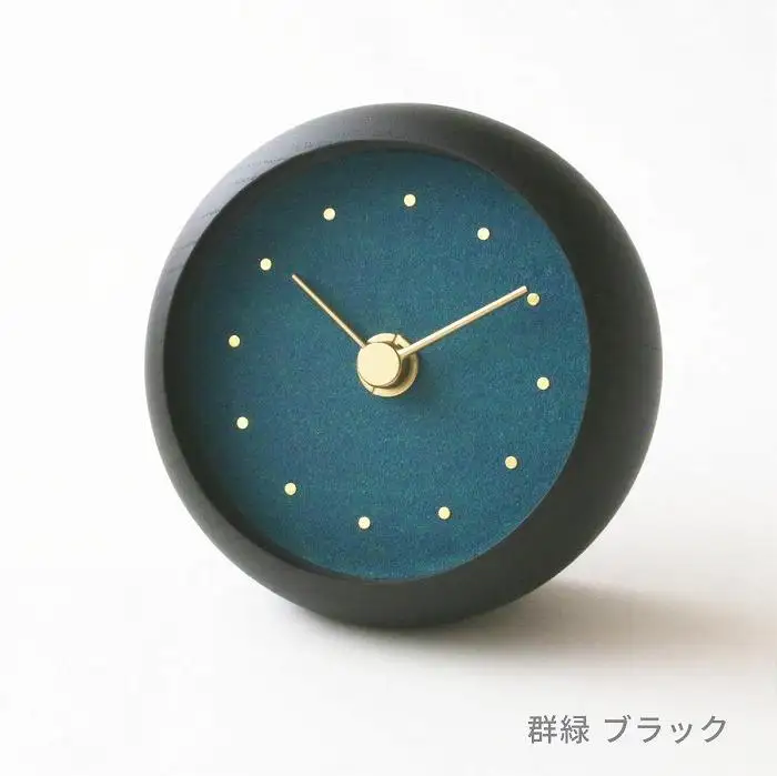 はなもっこ 置時計 【群緑　ブラック】