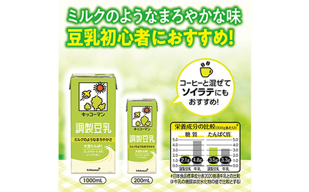 豆乳  調製豆乳 200ml×54本 【定期便3回】 キッコーマン 【価格改定】