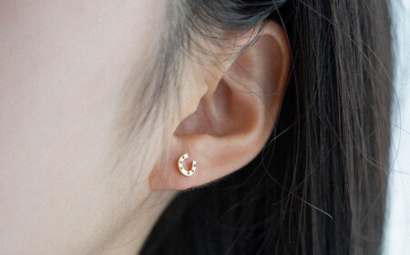 馬蹄ピアス 14kgf ×シルバー925 [BIBP011] シルバーピアス