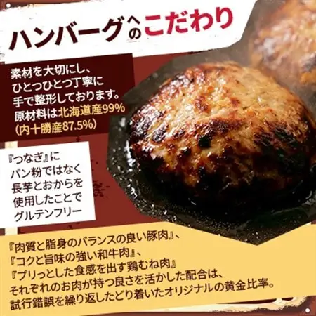 オリジナル玉ねぎソースで食べるハンバーグステーキ(グリルタイプ)5食セット_肉 ハンバーグ 牛肉   肉 ハンバーグ 豚肉   肉  鶏肉 _【配送不可地域：離島】【1461421】