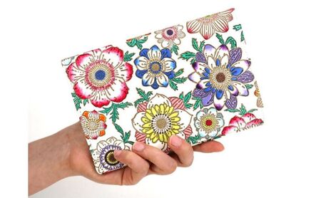 【文庫屋大関】パーソナルホルダー　アネモネ【皮革工芸品】 民芸品 雑貨 日用品 文房具 革小物 革製品 ファイル ケース 