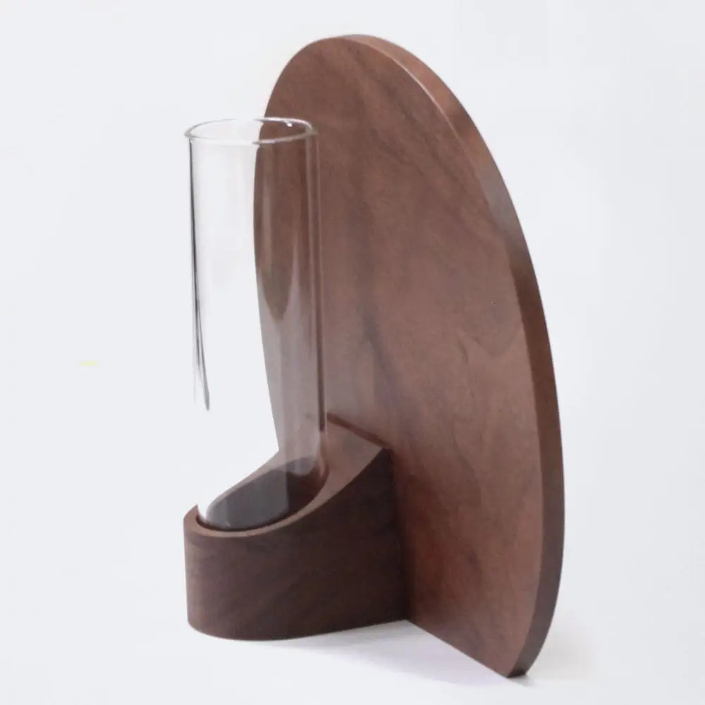Palette vase -  large　walnut/SASAKI【旭川クラフト(木製品/一輪挿し)】パレットベース / ササキ工芸_03249