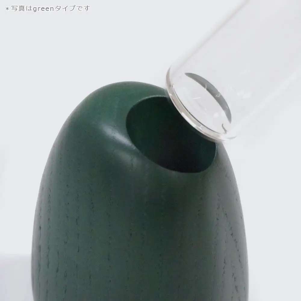 Mango vase -  small　dark gray/SASAKI【旭川クラフト(木製品/一輪挿し)】マンゴーベース / ササキ工芸_03254