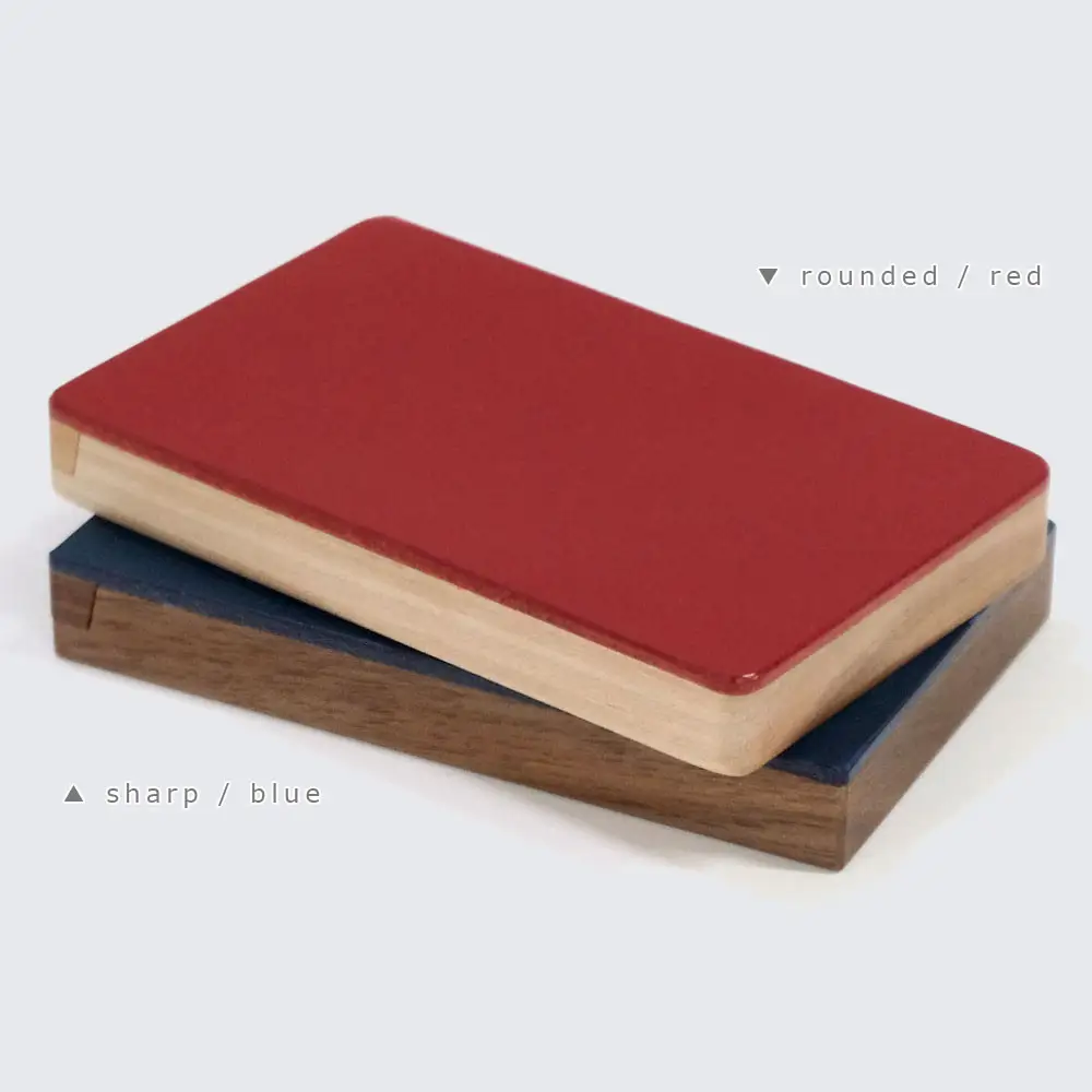 Flap card case -  rounded　camel/SASAKI【旭川クラフト(木製品/名刺入れ)】フラップカードケース / ササキ工芸_03271