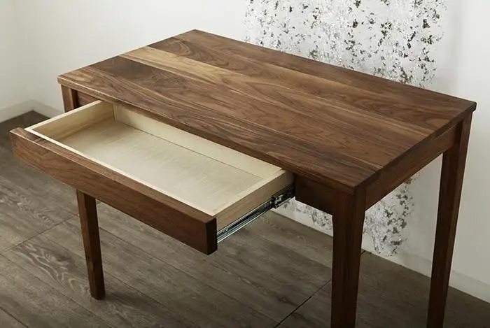 大川家具 レフライン 90cm サイドデスク 机 天然木 ウォールナット 野中木工所