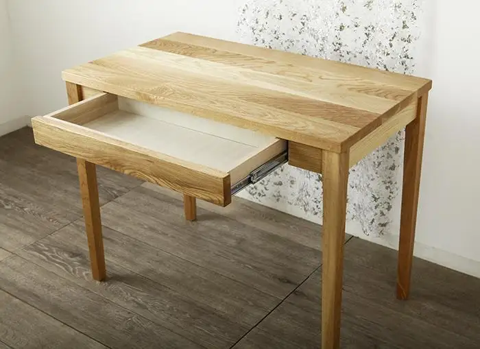 大川家具 レフライン 90cm サイドデスク 机 天然木 オーク(ナラ)  野中木工所